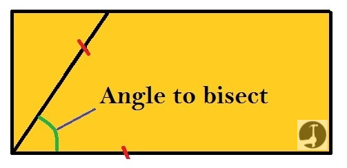 How to bisect an angle with a compass
