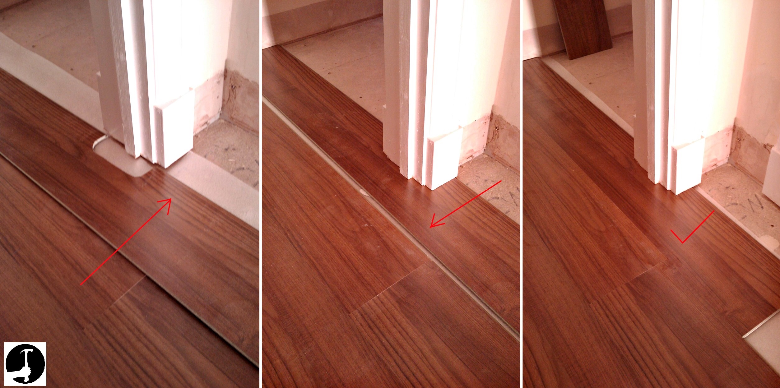 Laying laminate in a doorway can be tricky unless you know these tips!