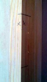 How to hang a door - mark the hinges