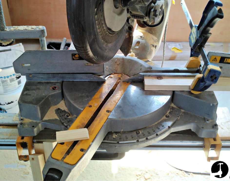 Set up a stop for perfect repeat cuts on the chpsaw