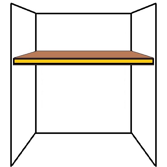 Floating alcove shelf