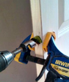 How to drill a tubular mortice latch in the doors edge