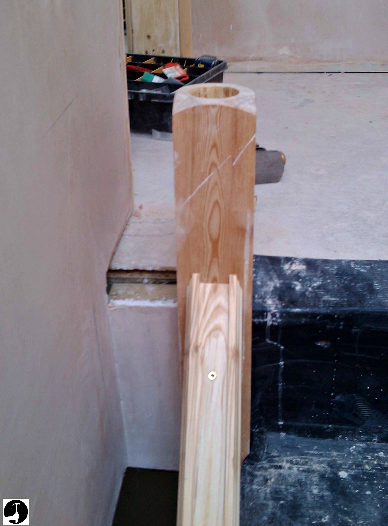Fitting a half newel to finish off teh balustrade