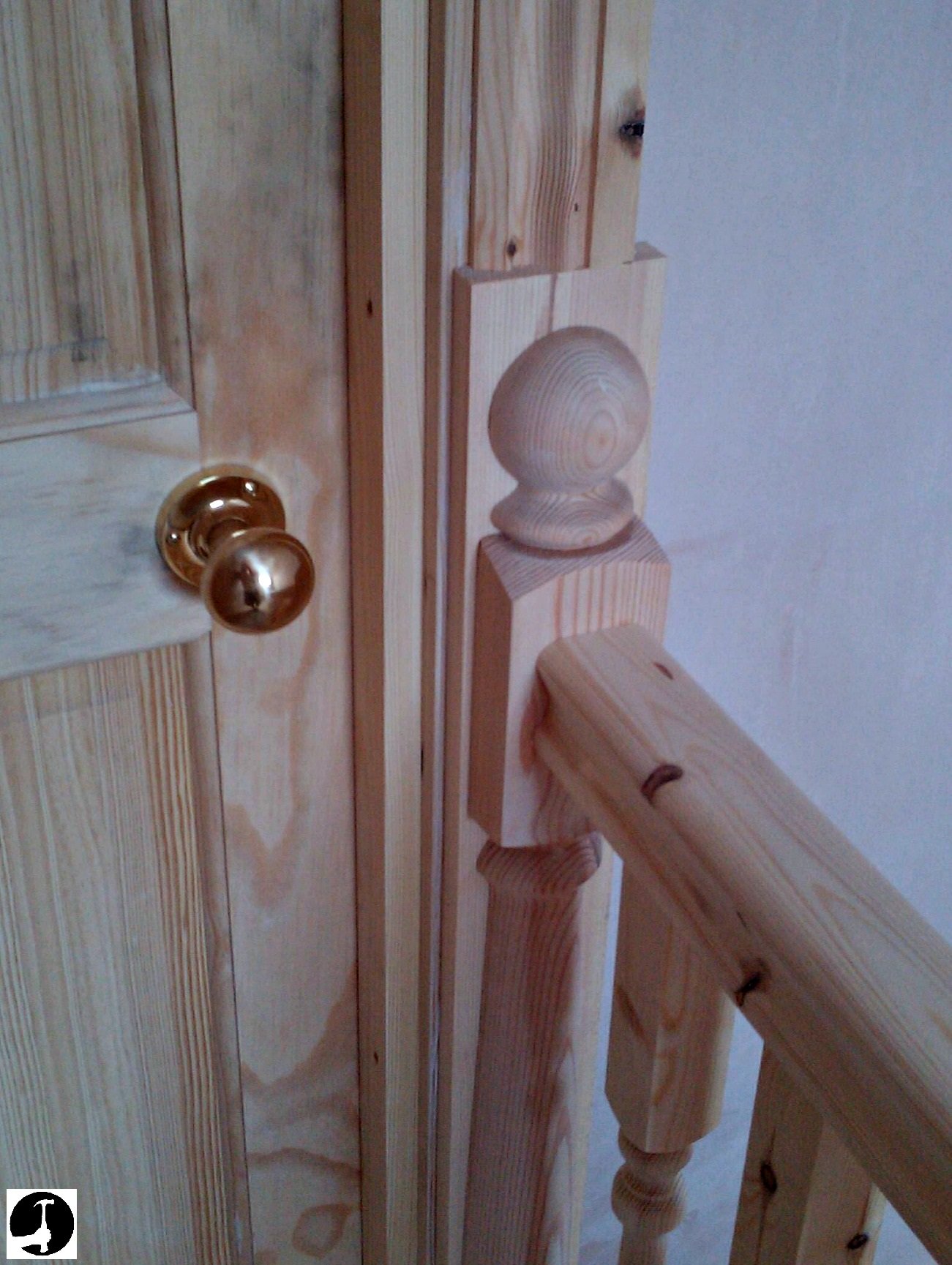 Finishing a balustrade at a doorway