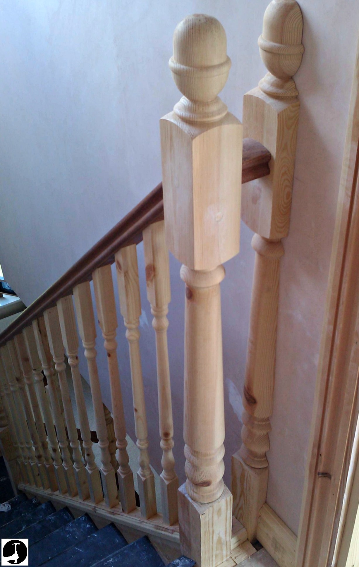 Half newel to finish off the staircase