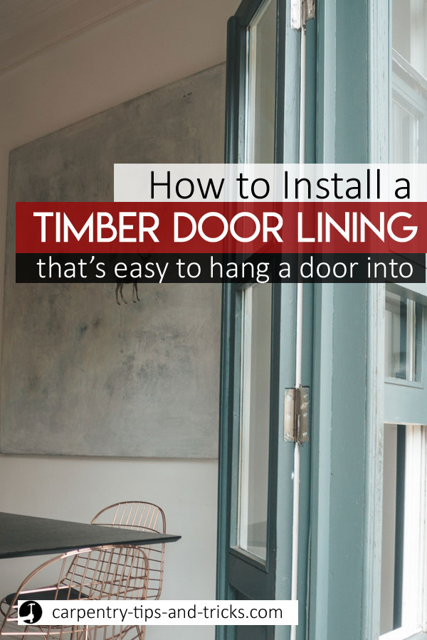 How to install a door lining plumb, square & level