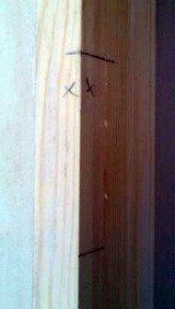 How to hang a door - mark the hinges